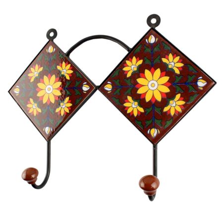  Sunflower Ceramic Tile Hook